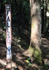 Trail marker to Falls